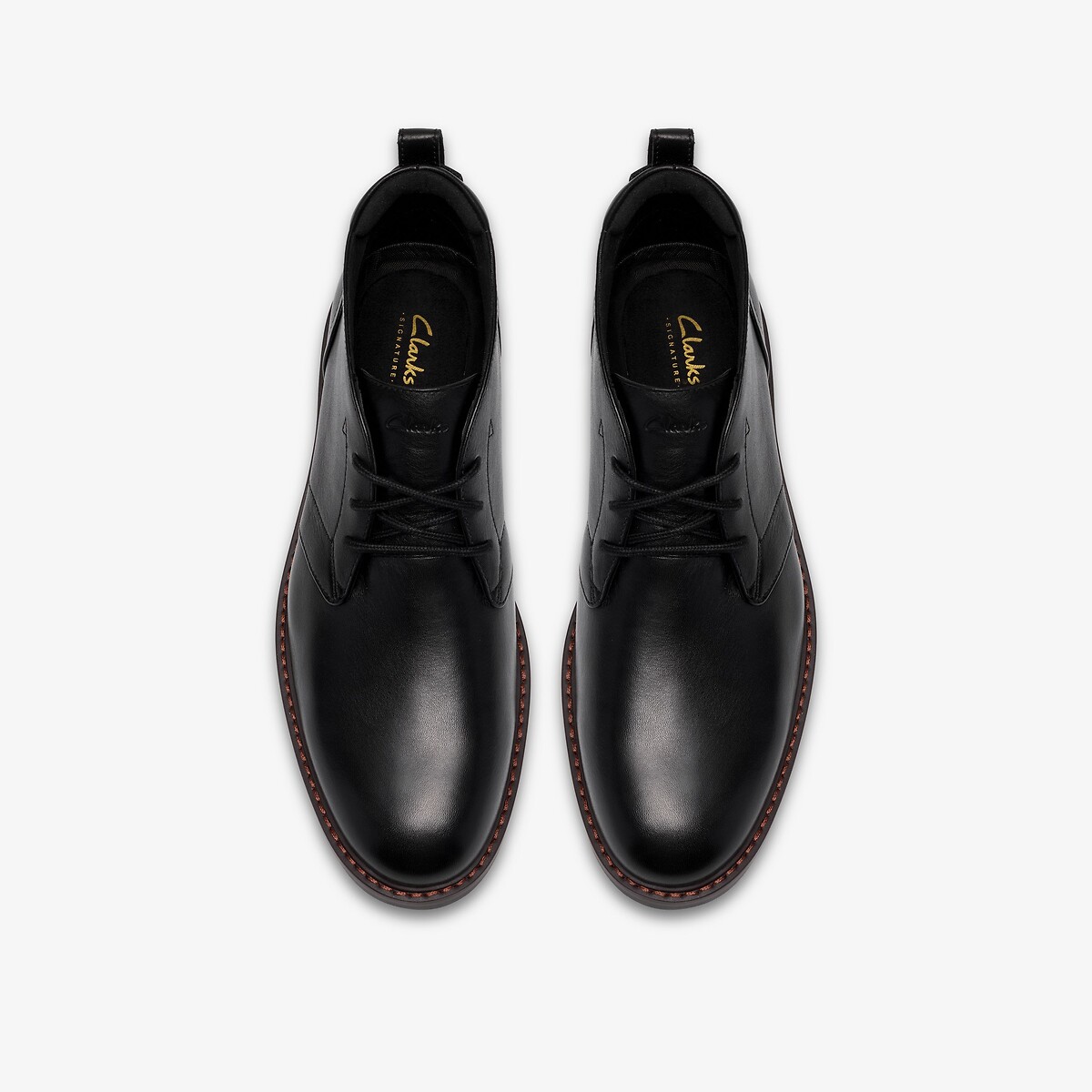 Boots mid en cuir, à lacets, ALDWIN2 CHUKKA noir, CLARKS