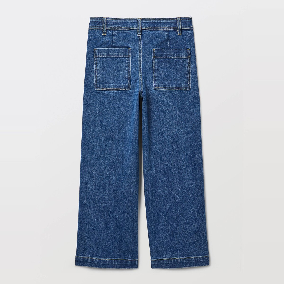 Jean large en coton stone denim, MONOPRIX