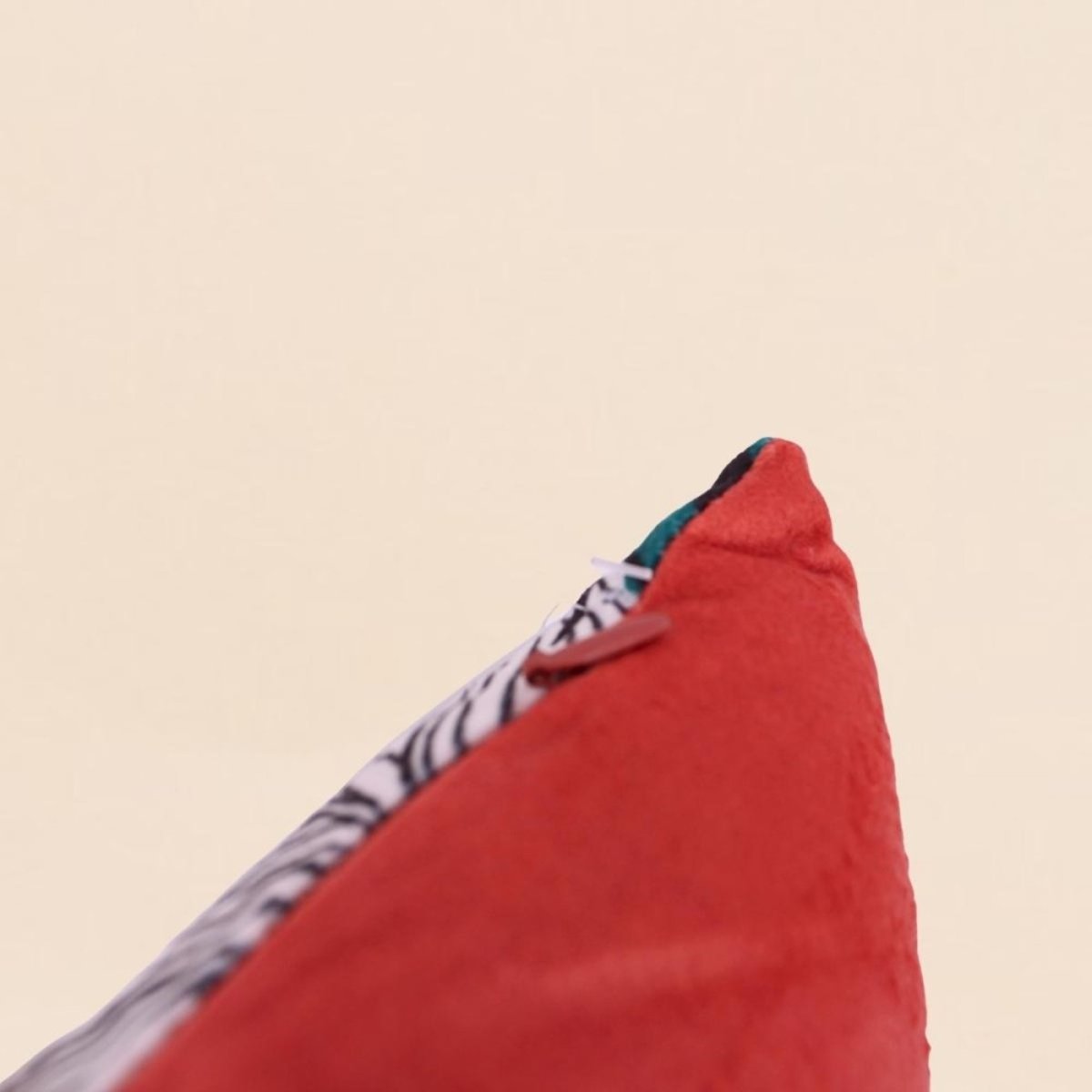 Coussin rectangulaire motifs jungle velours 70x30cm bordeau, ORNAMI