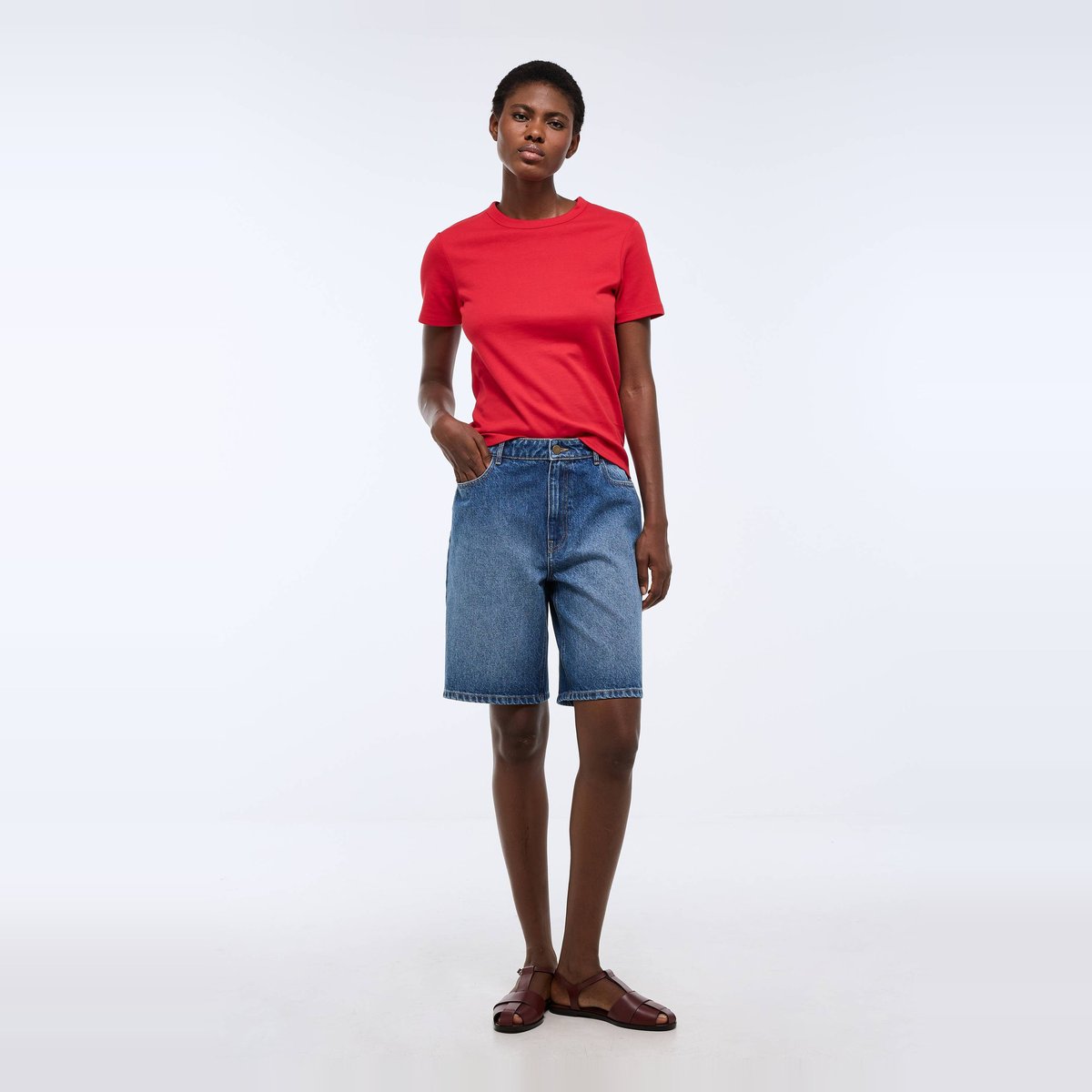 Short en denim stone denim, MONOPRIX