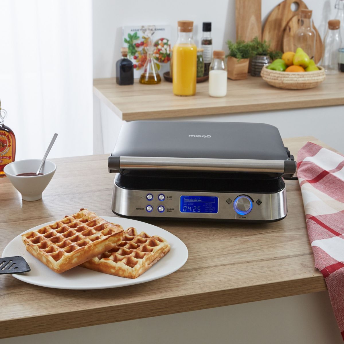 Gaufrier MWM1 Professionnel digital couleur unique, MIOGO