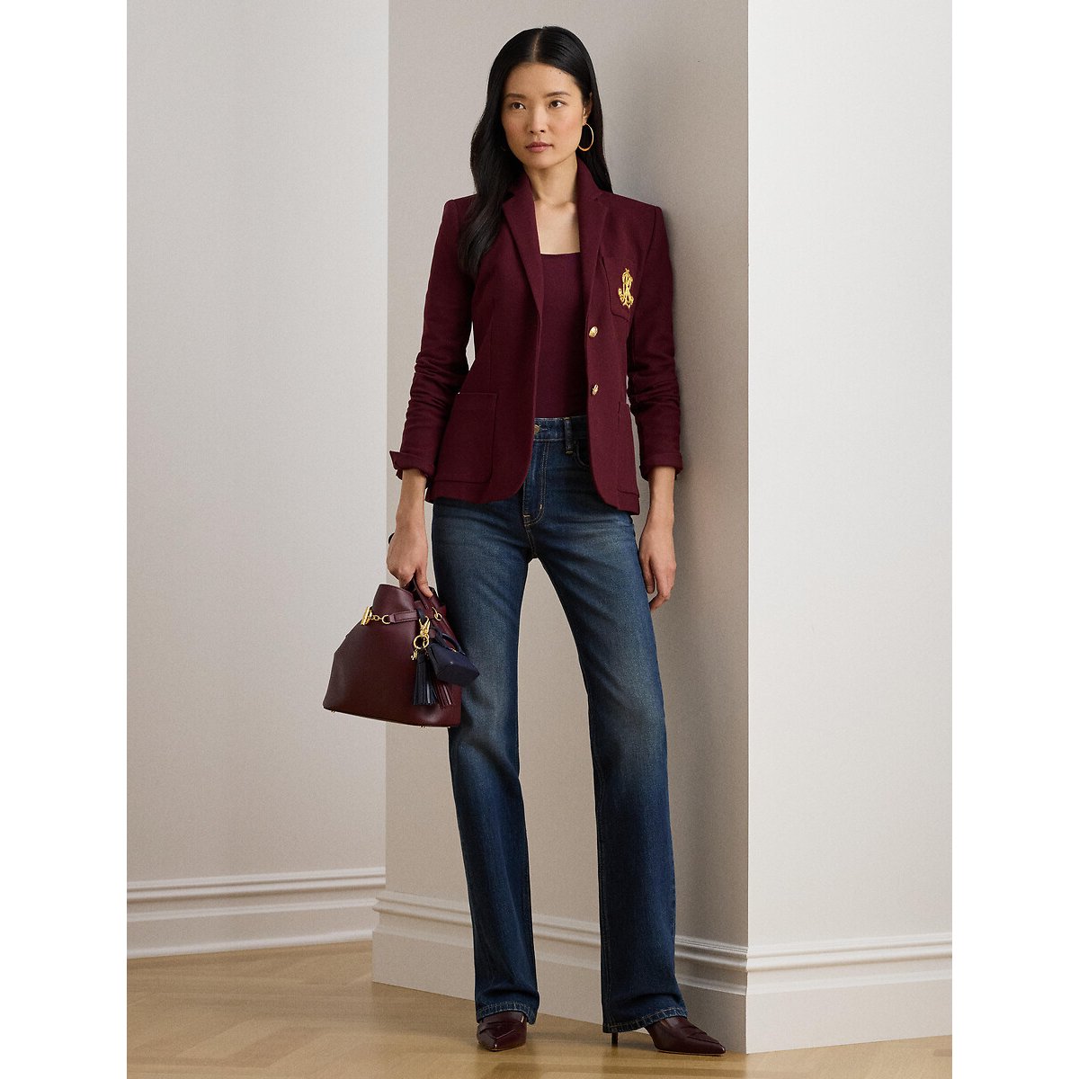 Veste blazer, ANFISA bordeaux, LAUREN RALPH LAUREN