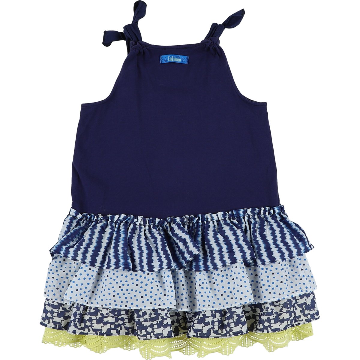 Robe - Très bon état blanc;bleu;jaune, CATIMINI