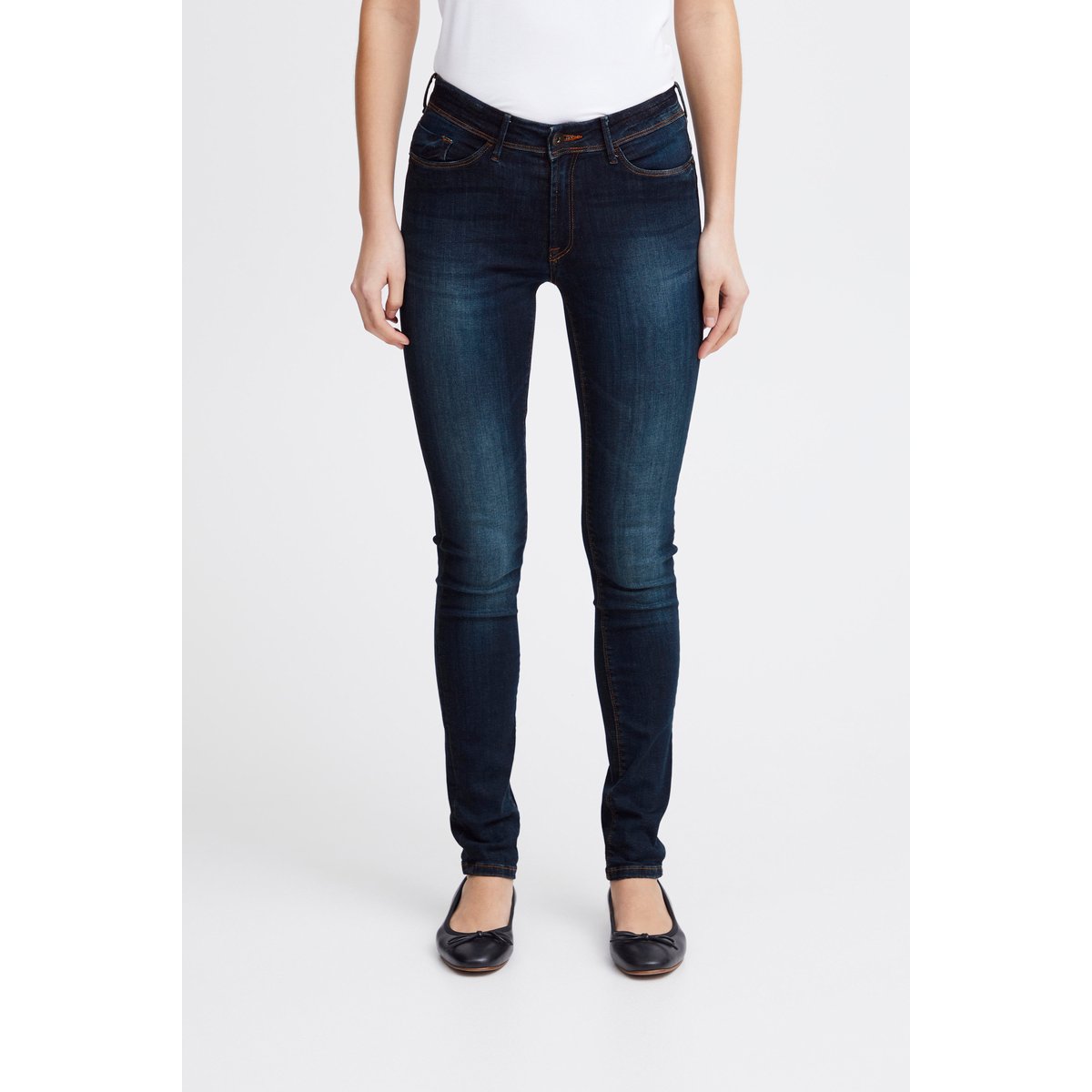 Jean skinny à taille mi-haute bleu medium blue, ICHI