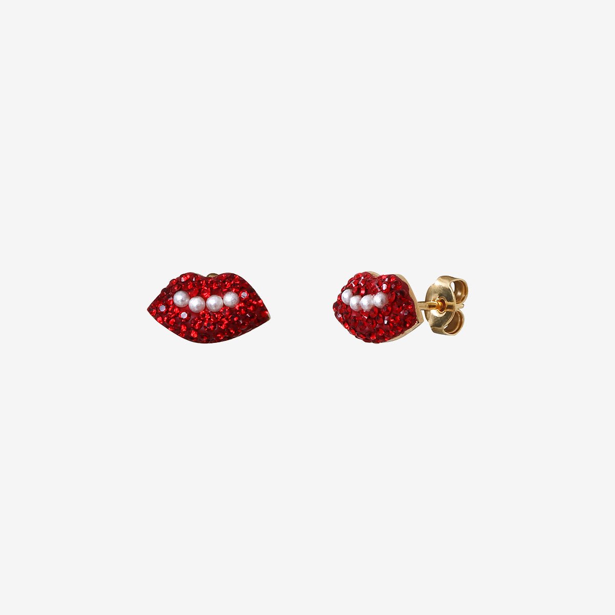 Boucles d'oreilles kuchi lips rouge, CAROLINE NAJMAN
