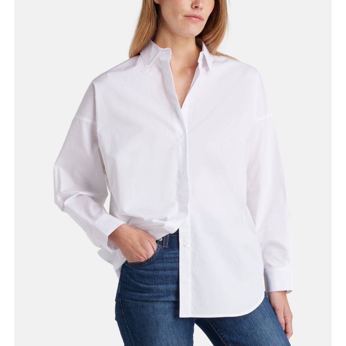 Chemise camille coton popeline blanc, GALERIES LAFAYETTE