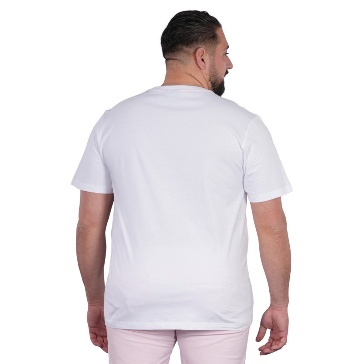 T-shirt en coton blanc uni pourvu de manches courtes et d'un col rond blanc, RUCKFIELD