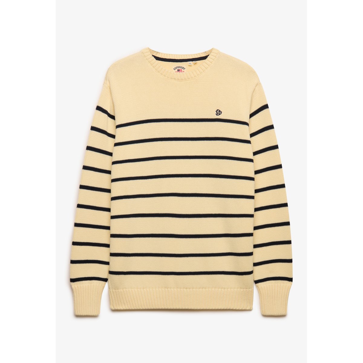 Pull à rayures oversize rayure blanc cassé/marine, SUPERDRY