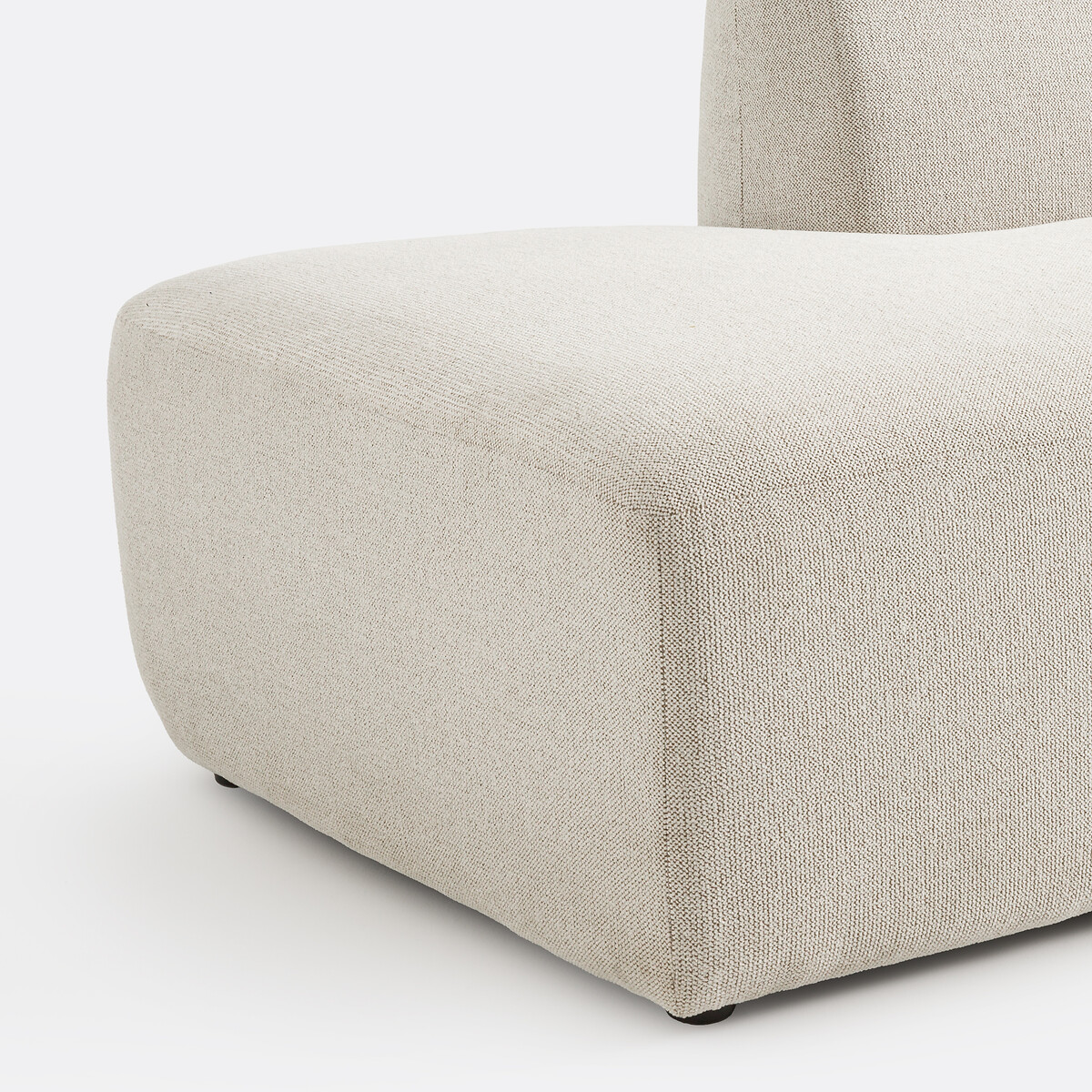 Récamière gauche modulable, en tissu texturé chiné, JASPE ecru, LA REDOUTE INTERIEURS