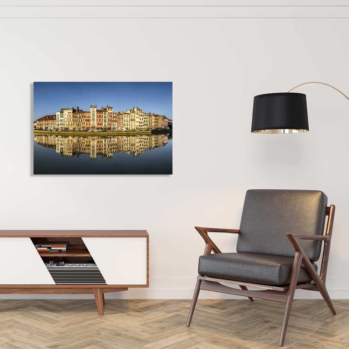 Tableau Tableau photo vue sur bayonne tableau alu dibond, HEXOA