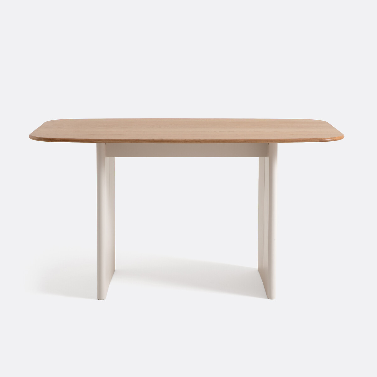 Mesa consola en dos materiales, de 2 a 4 comensales, Piana color roble/blanco, LA REDOUTE INTERIEURS