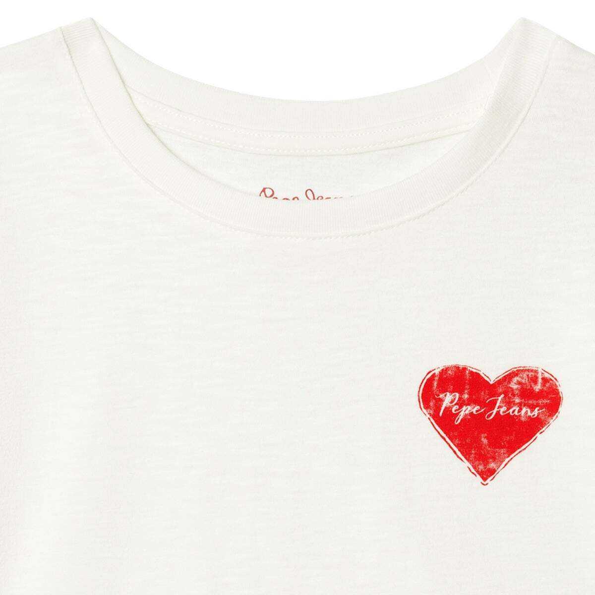 T-Shirt Sans Manches Imprimée blanche mousse, PEPE JEANS