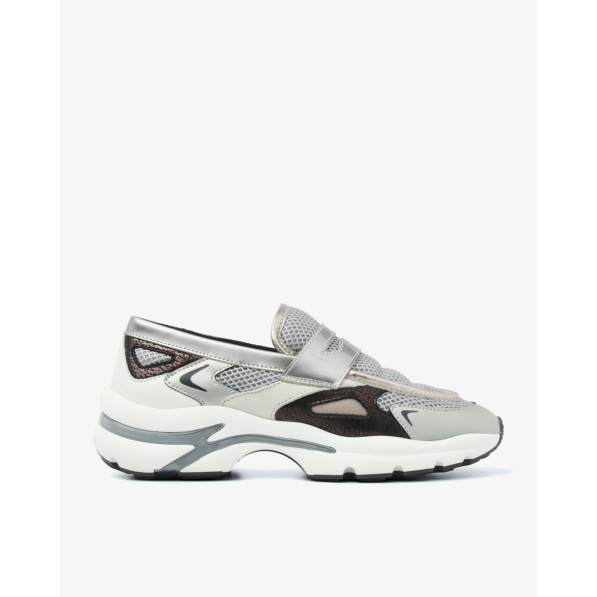 Mocassins VESPER LANA bordeaux,argent,multicolore,métallique,gris, VIA VAI