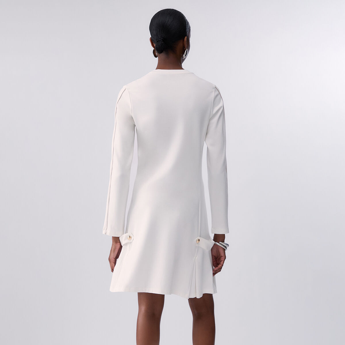 Robe courte en tissu Punto Milano blanc, LIU JO