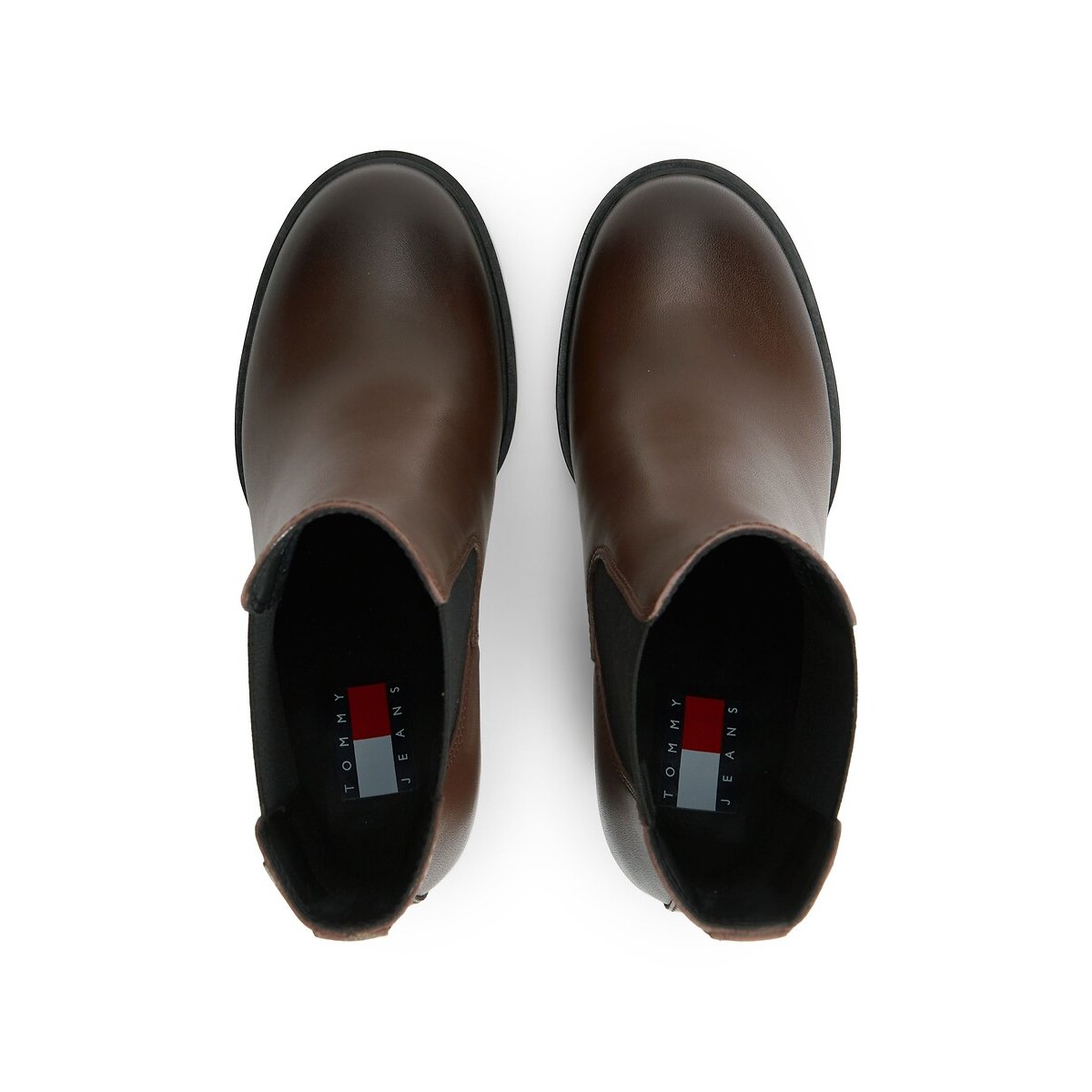 Bottines en cuir à hauts talons marron, TOMMY HILFIGER