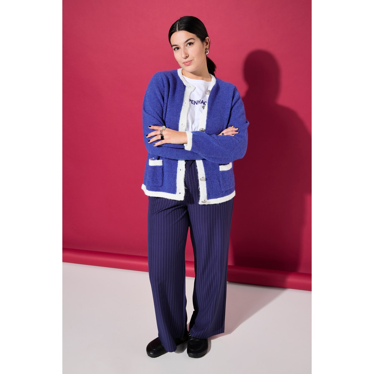 Cardigan coupe Loose bleu violet, STUDIO UNTOLD