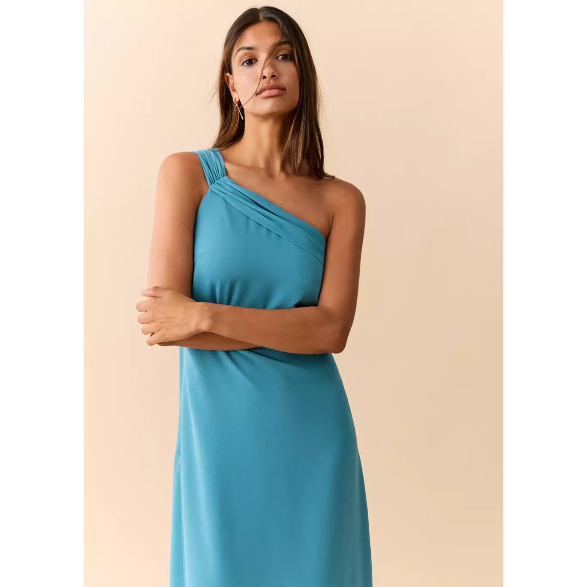 Robe asymétrique bleu ciel, MANGO TEEN