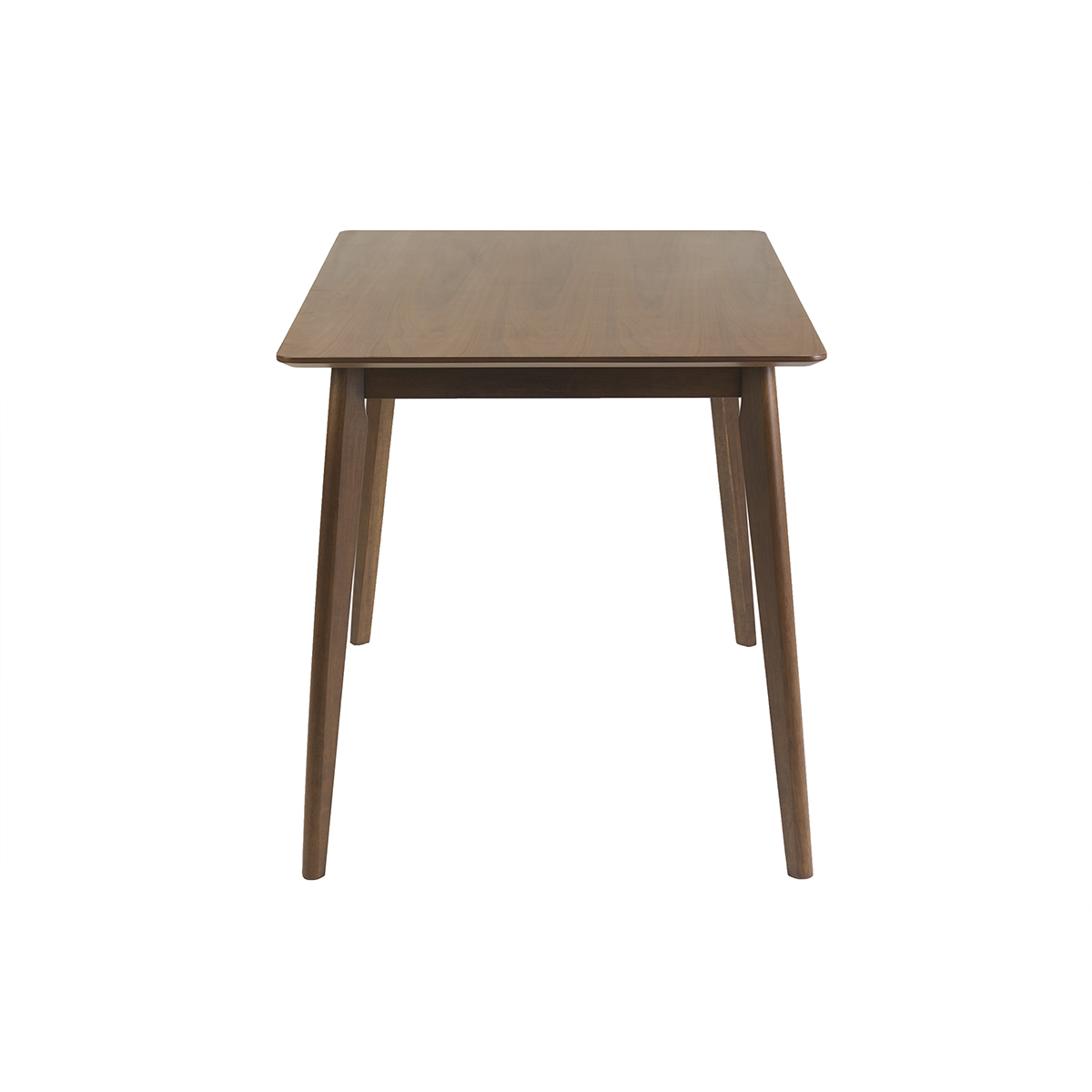 Table à manger rectangulaire bois foncé noyer L120 cm ELION couleur unique, MILIBOO