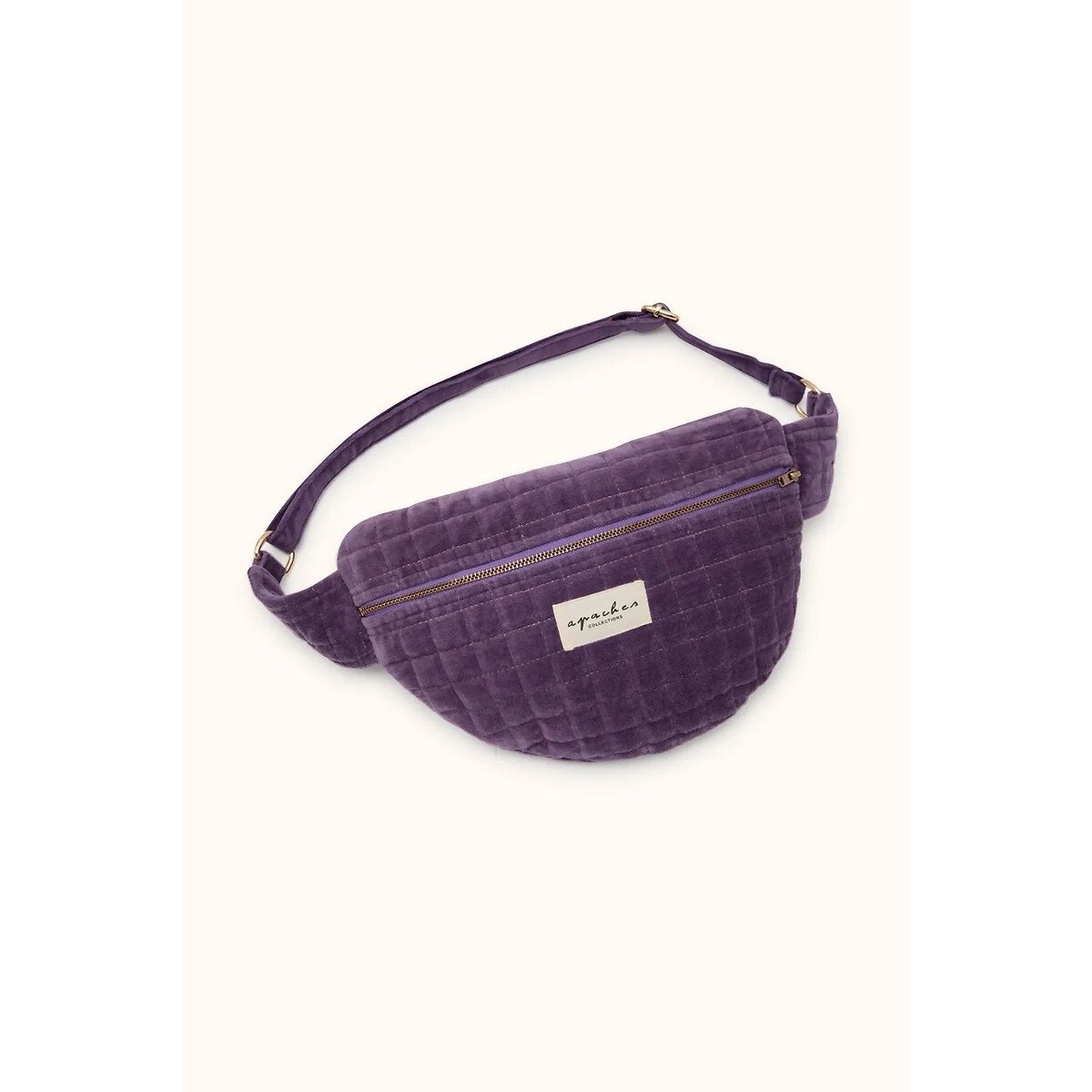 Grand sac banane matelassé, KELI mauve, APACHES COLLECTIONS