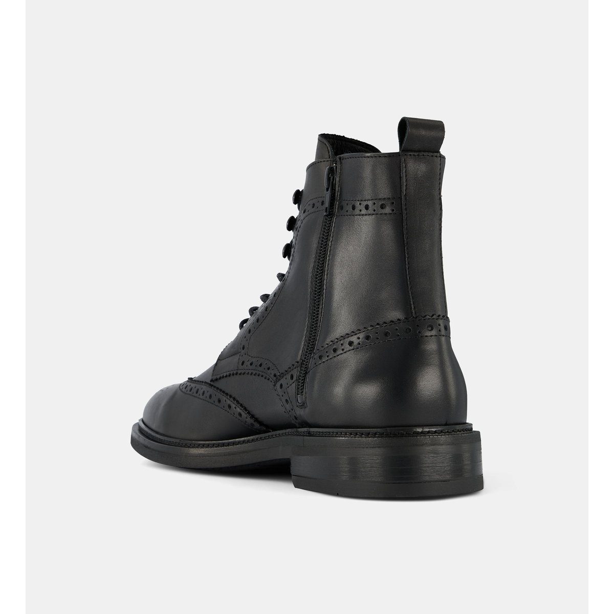 Boots brogues olinde bout fleuri cuir noir, COMPTOIR GL