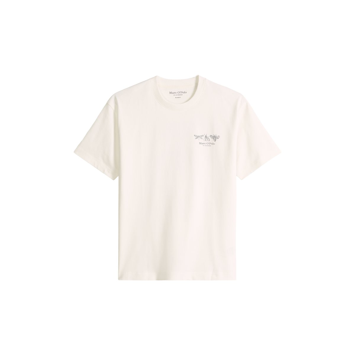 T-shirt loose avec impression dans le dos blanc naturel, MARC O'POLO