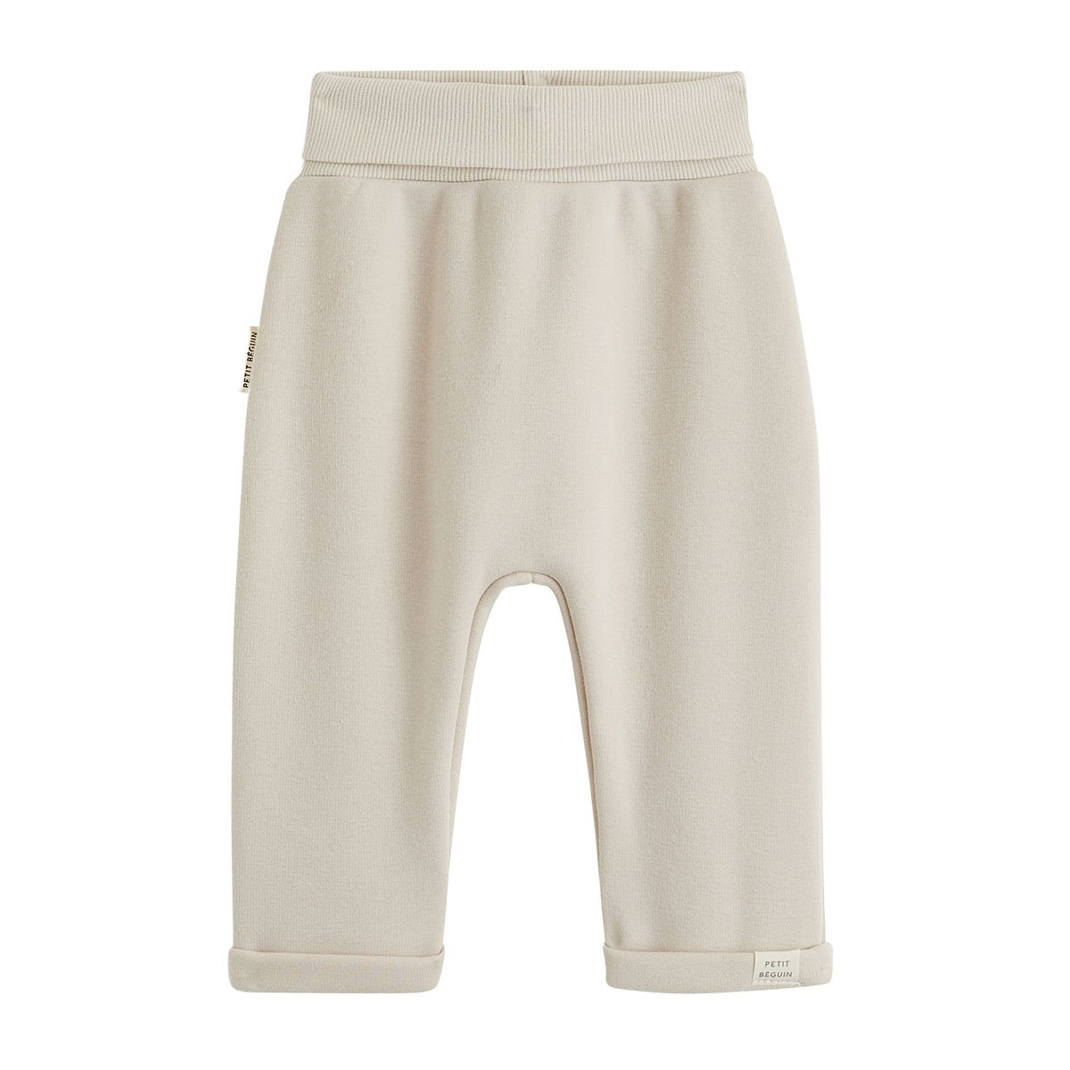 Lot de 2 sarouels bébé en molleton ultra chaud marron, PETIT BEGUIN