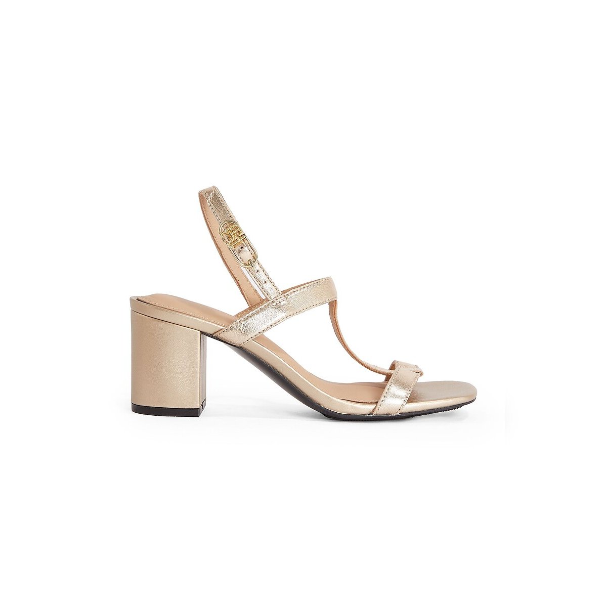 Sandales en cuir à talons doré, TOMMY HILFIGER