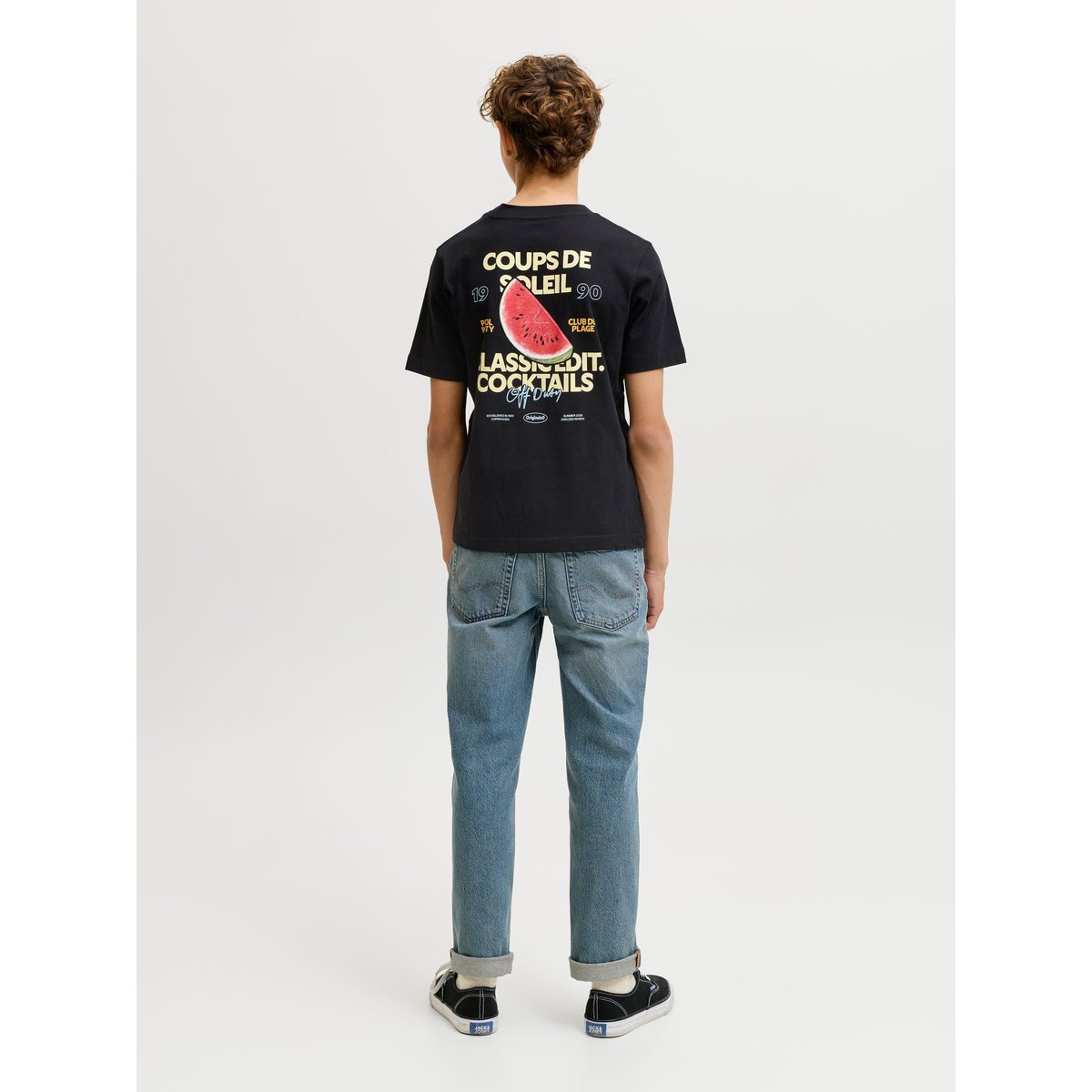 T-Shirt black 1, JACK & JONES JUNIOR