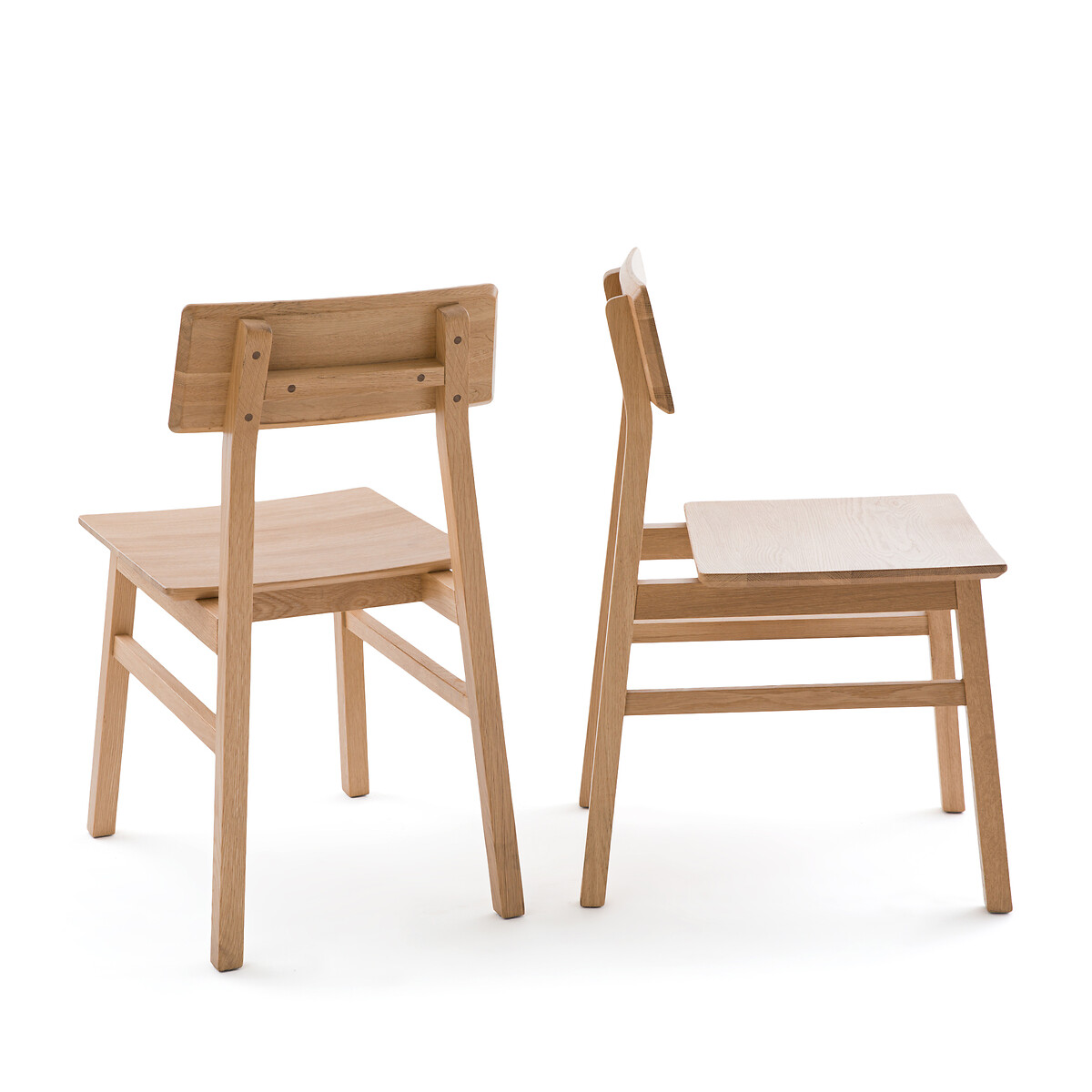 Lot de 2 chaises en chêne massif, Podela chêne, LA REDOUTE INTERIEURS