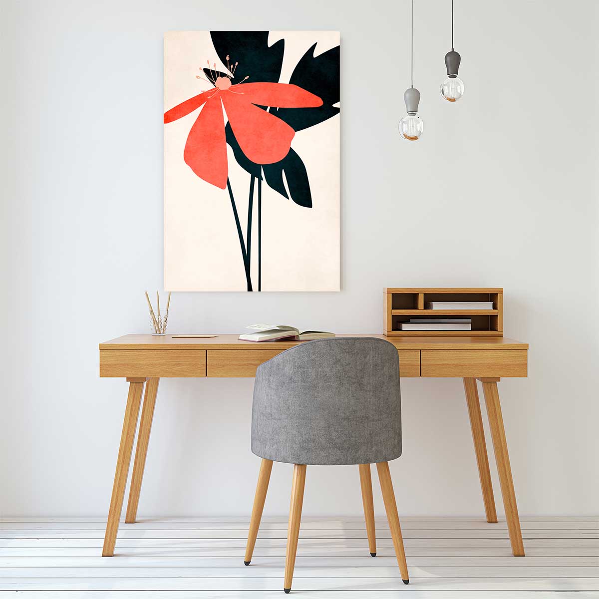 Tableau Coeur de fleurs tableau alu dibond, HEXOA