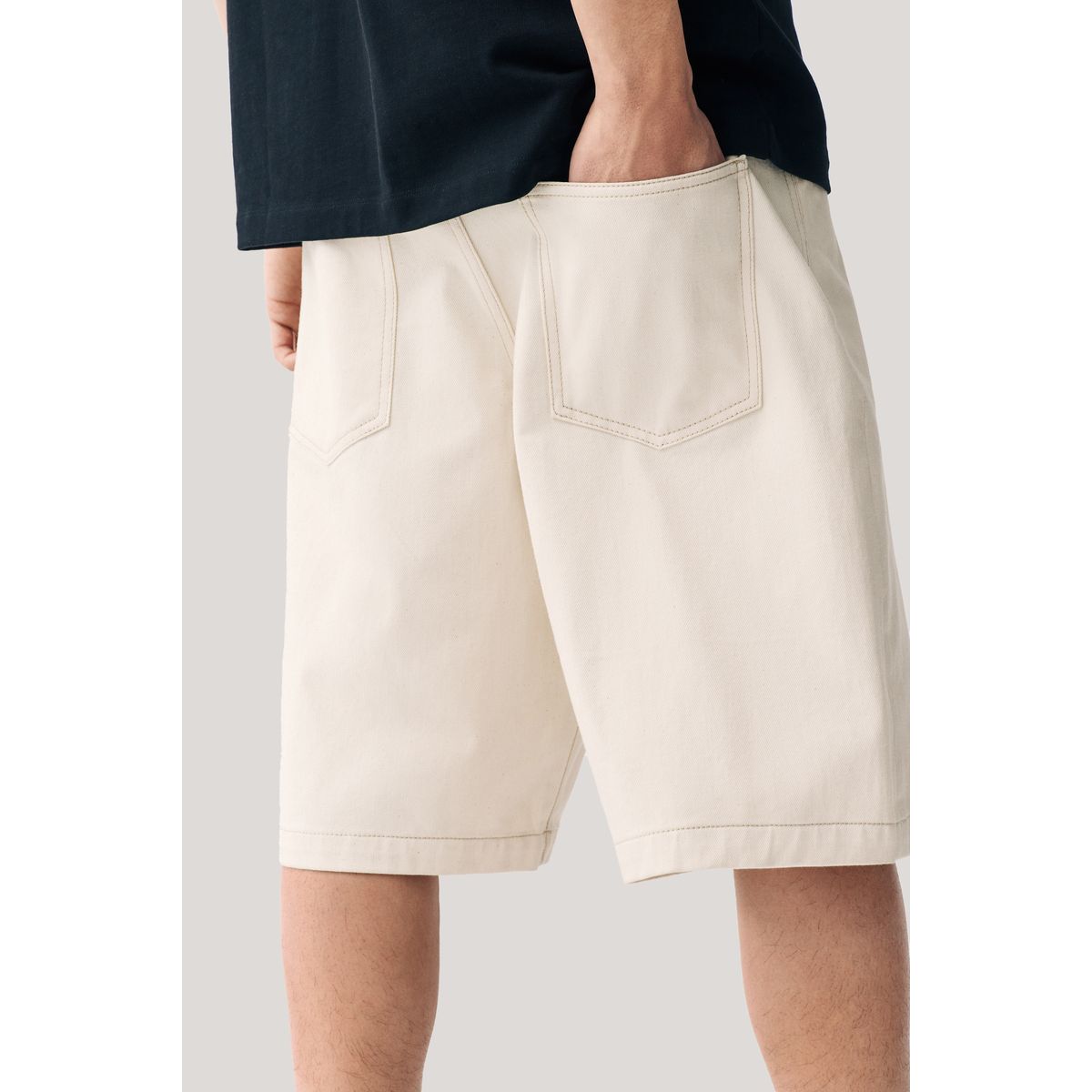 Short en jean style jupe-culotte écru, NEXT