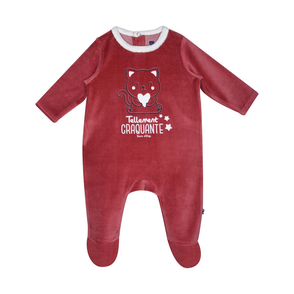 Dors bien sylvianne velours rase pont dos rouge, SUCRE D'ORGE