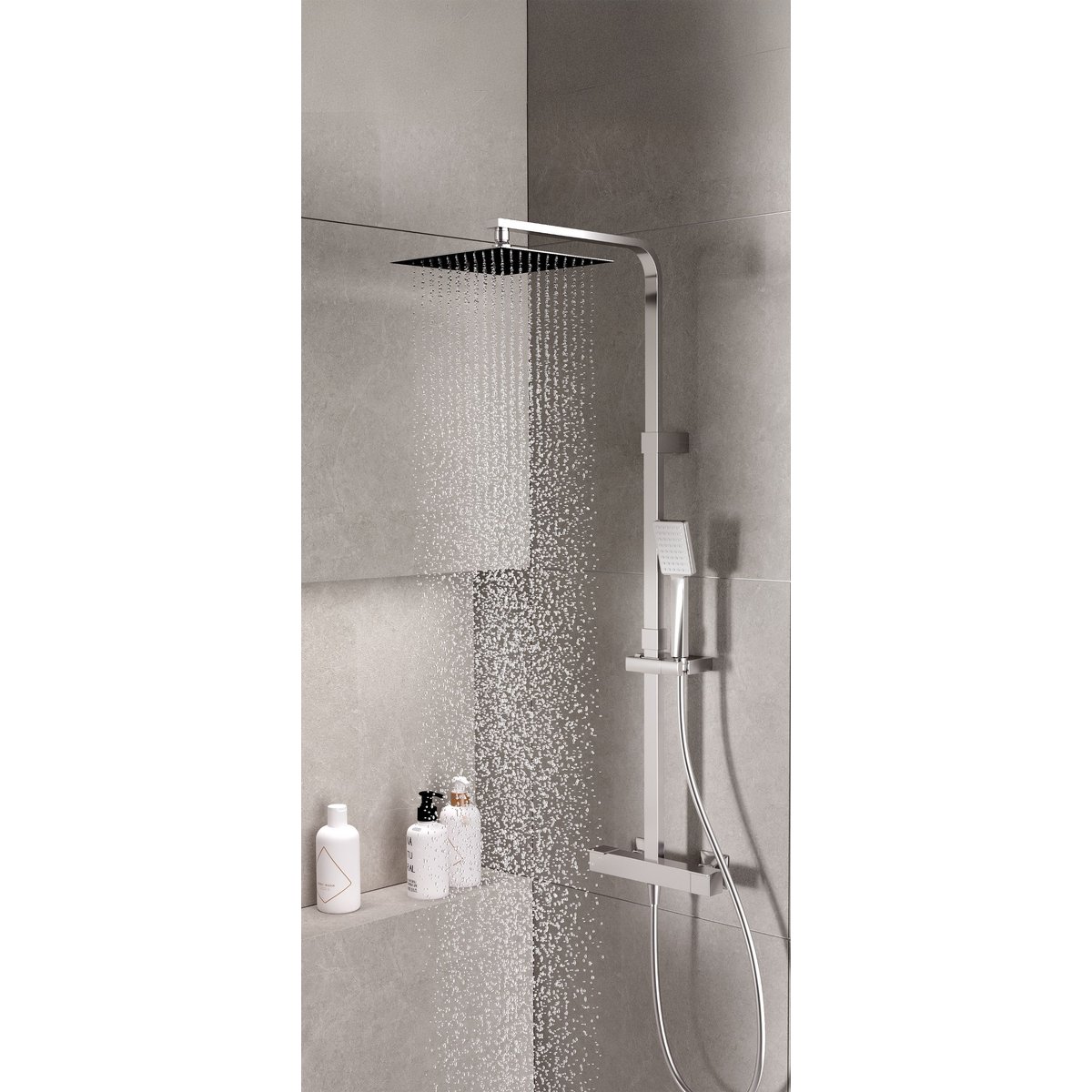 Colonne de douche thermostatique, STUDIO chrome, SENSEA
