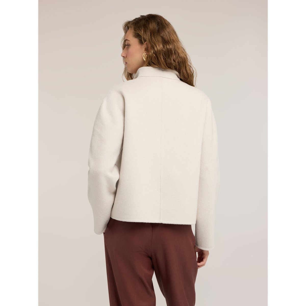 Caban avec fermeture asymétrique blanc, MOTIVI