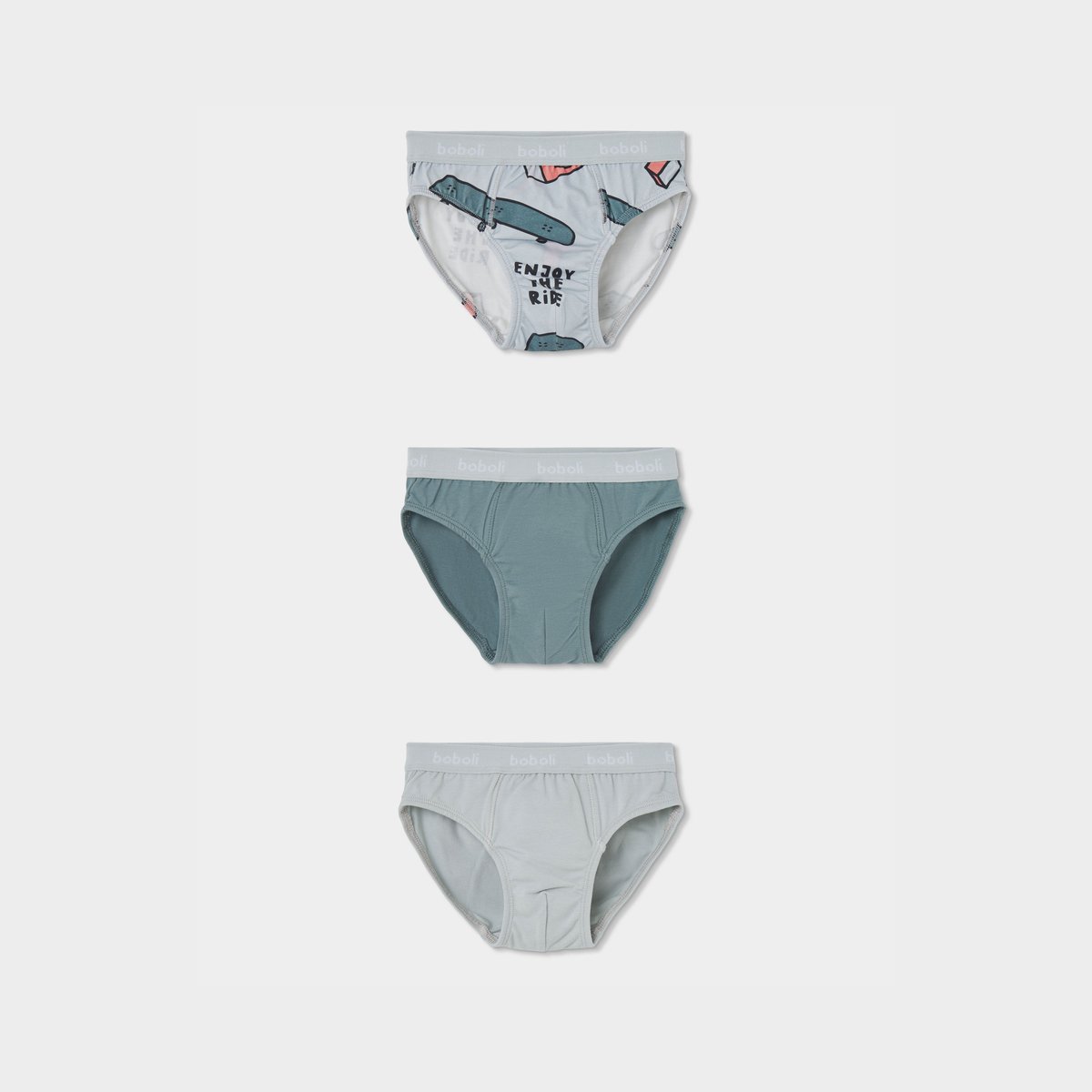 Lot 3 slips garçon imprimé skate multicolore, BOBOLI