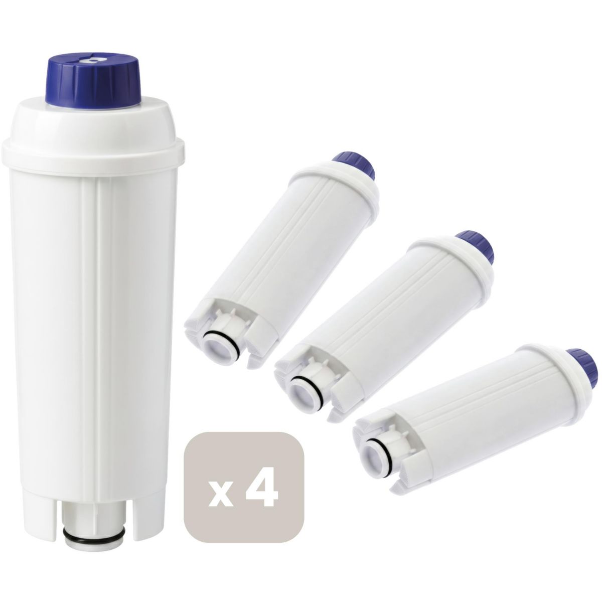Cartouche filtrante pour expresso broyeur, compatible DeLonghi - Lot de 4 couleur unique, ESSENTIEL B