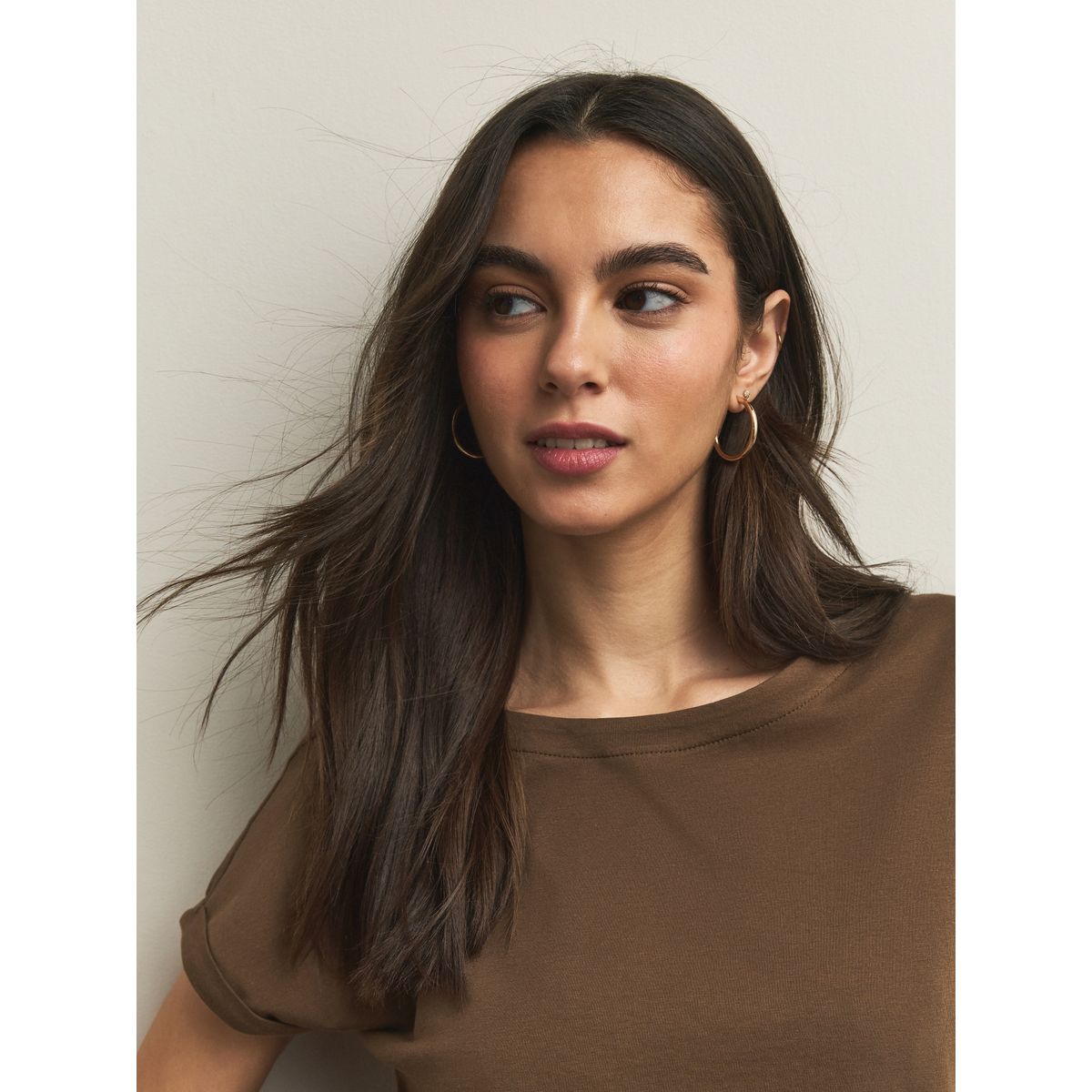 T-shirt à mancherons et col v, lot de 5 marron/orange/jaune/blanc, NEXT