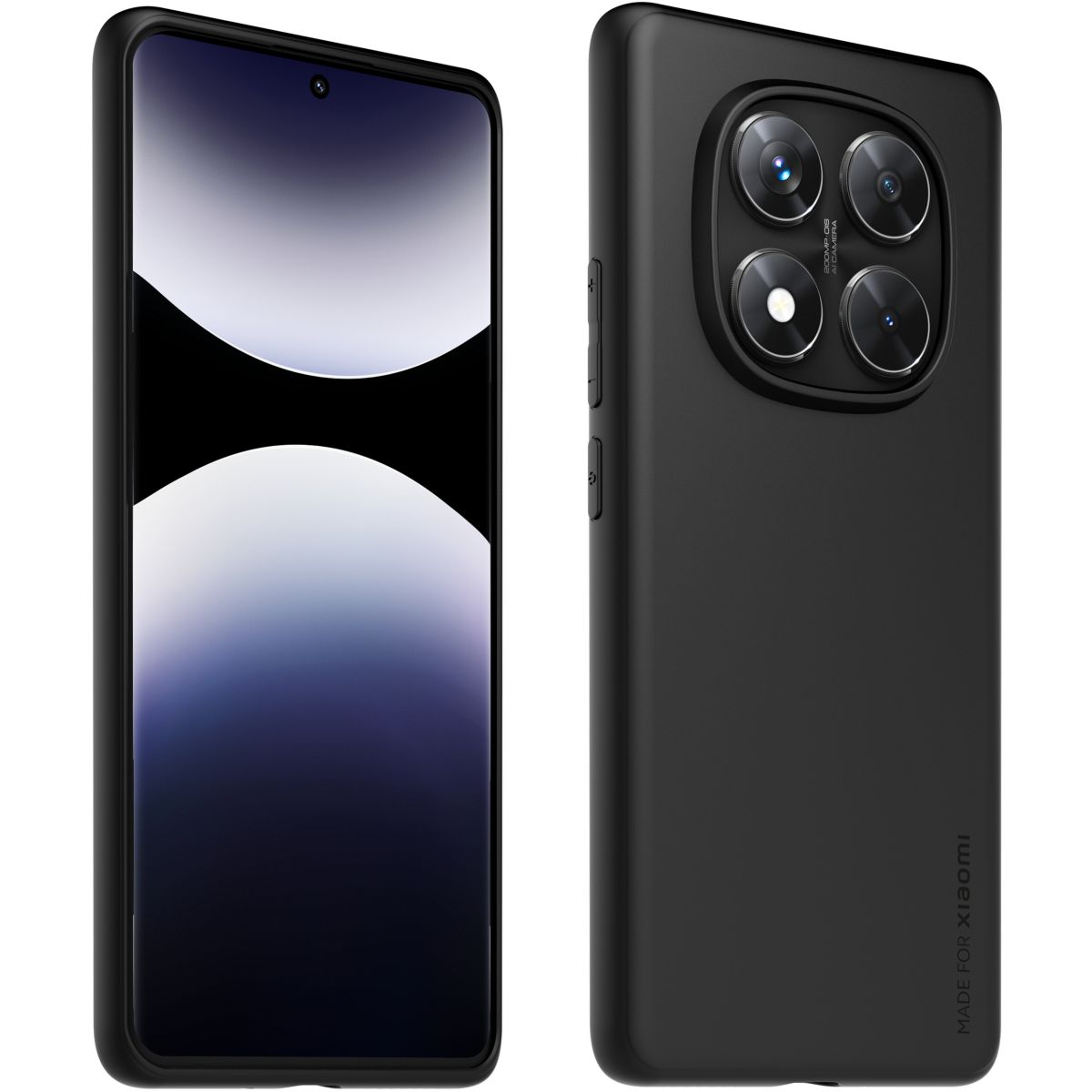 Coque Redmi Note 14 Pro 4G/5G Noir couleur unique, XIAOMI