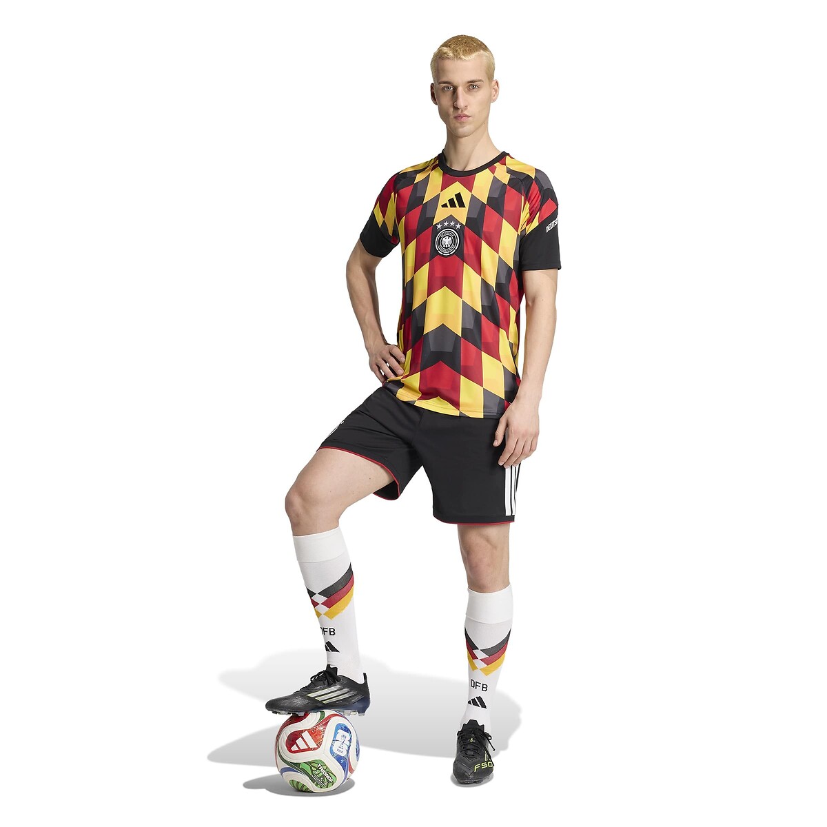 Maglia pre-partita Germania Casa, Coppa del Mondo 2026 nero , adidas Performance