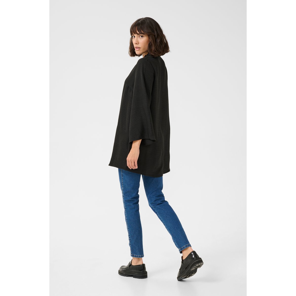 Tunic noir black deep cc, KAFFE