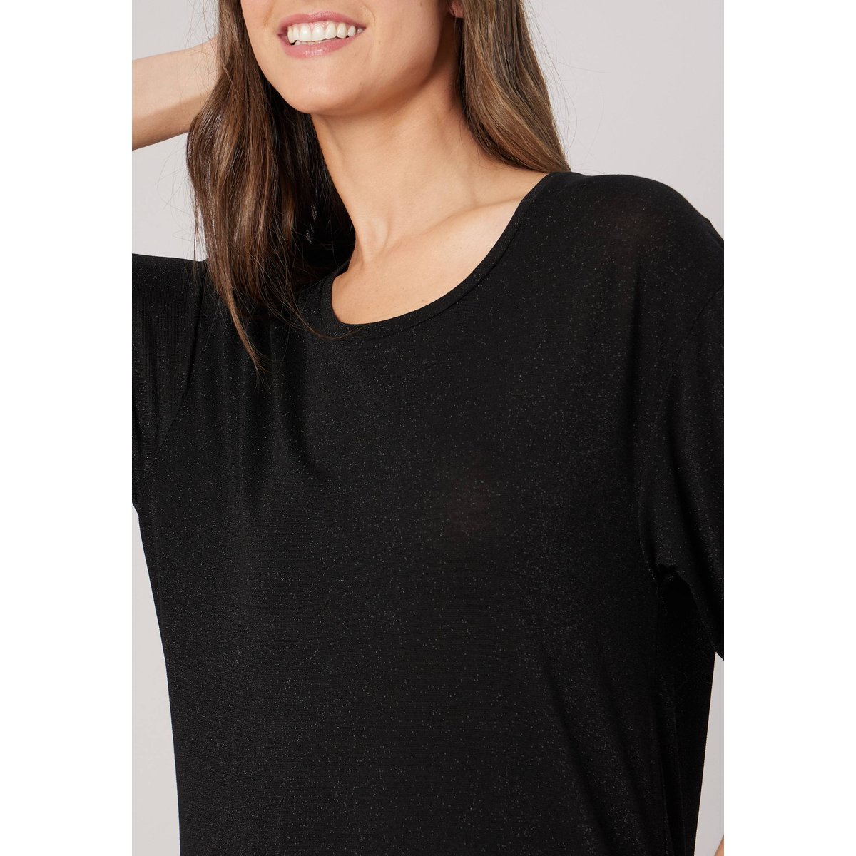 T-shirt femme en jersey ANGELINE black, DEELUXE