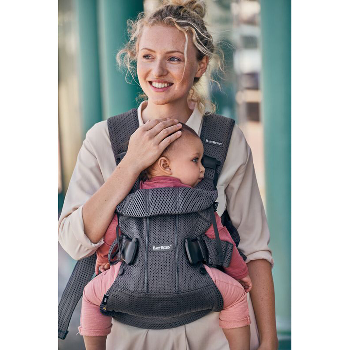 Porta-bebé one air, mesh 3D antracite, BABYBJORN