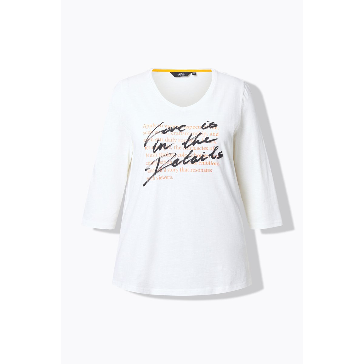 T-shirt à message blanc cassé, ULLA POPKEN