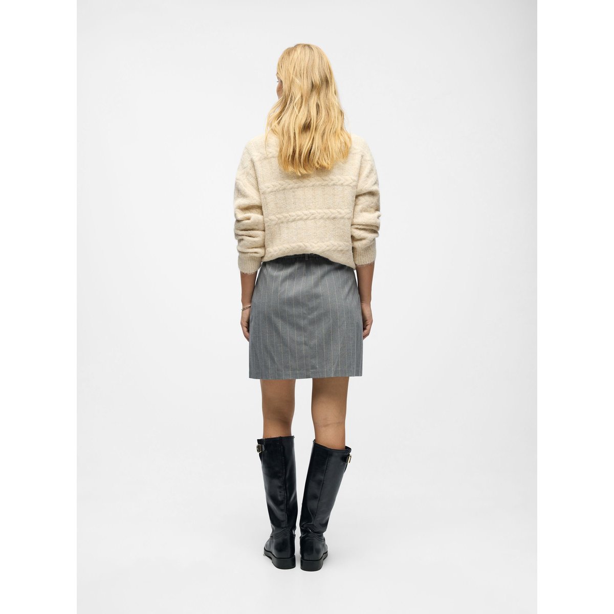 Mini-Jupe medium grey melange, OBJECT