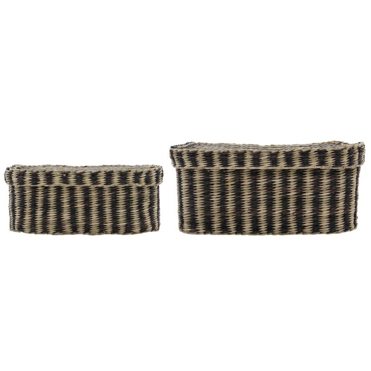 Boites de rangement lot de 2 naturel, marron, HOUSE DOCTOR