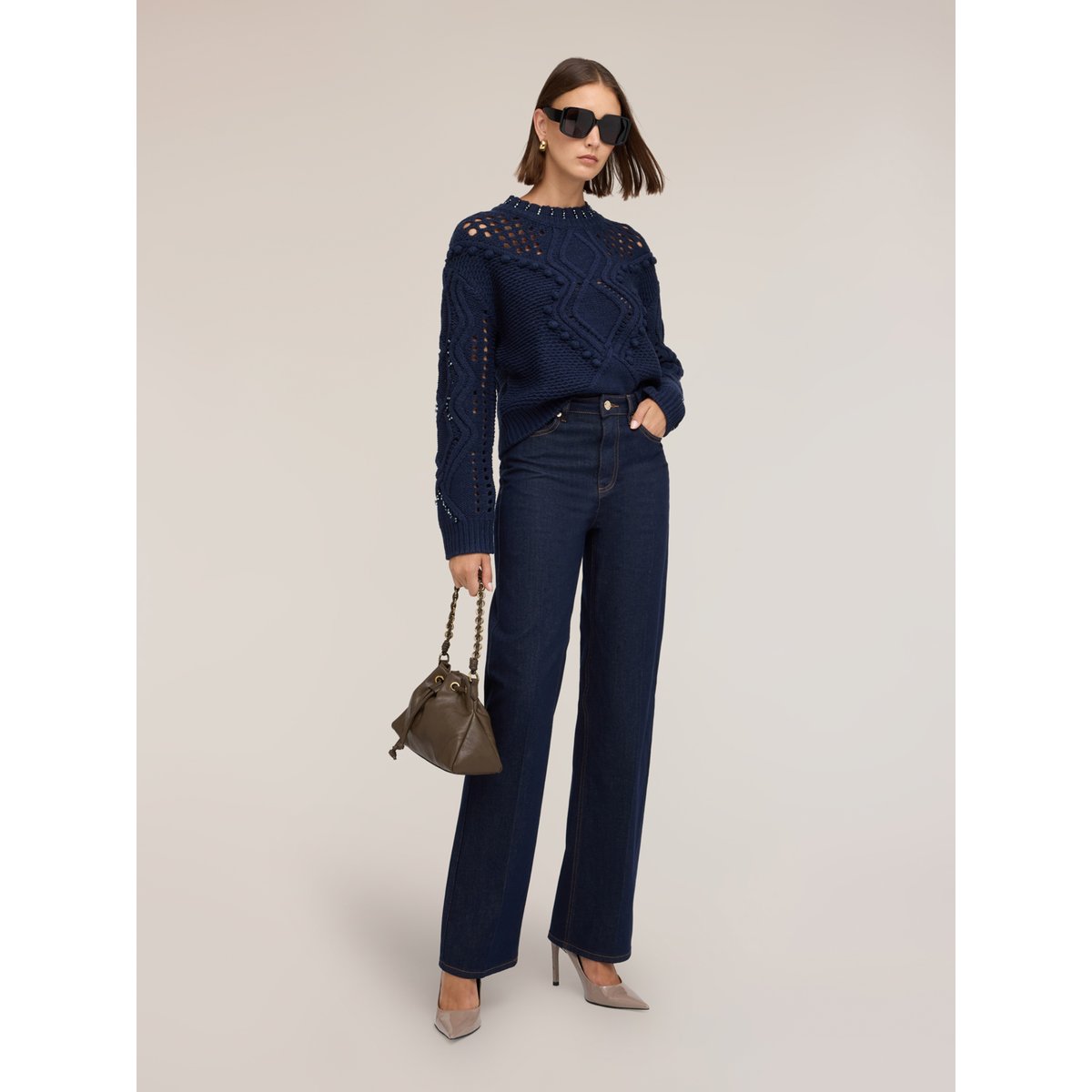 Maille ajourée bleu, MOTIVI
