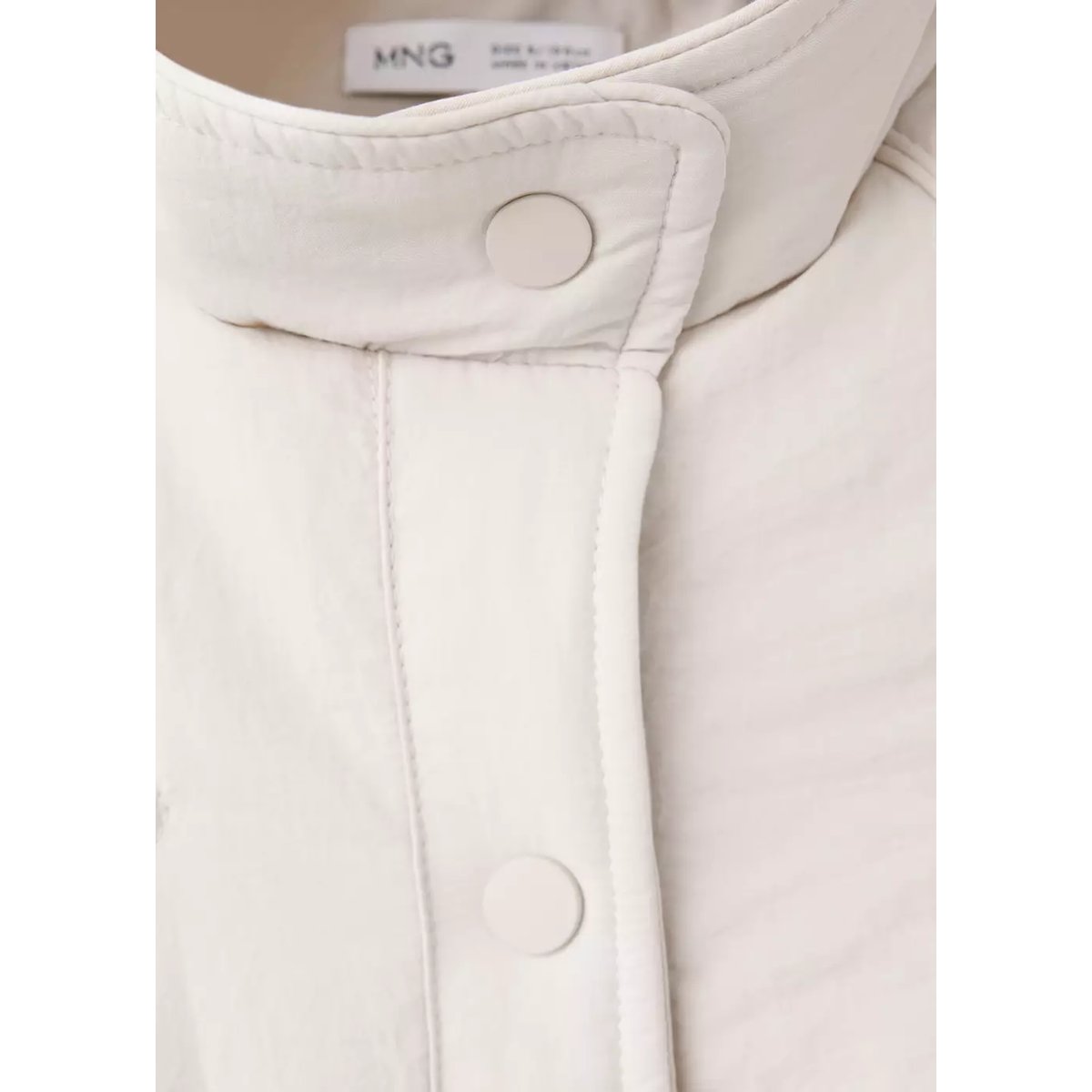 Veste matelassée col cheminée écru, MANGO KIDS