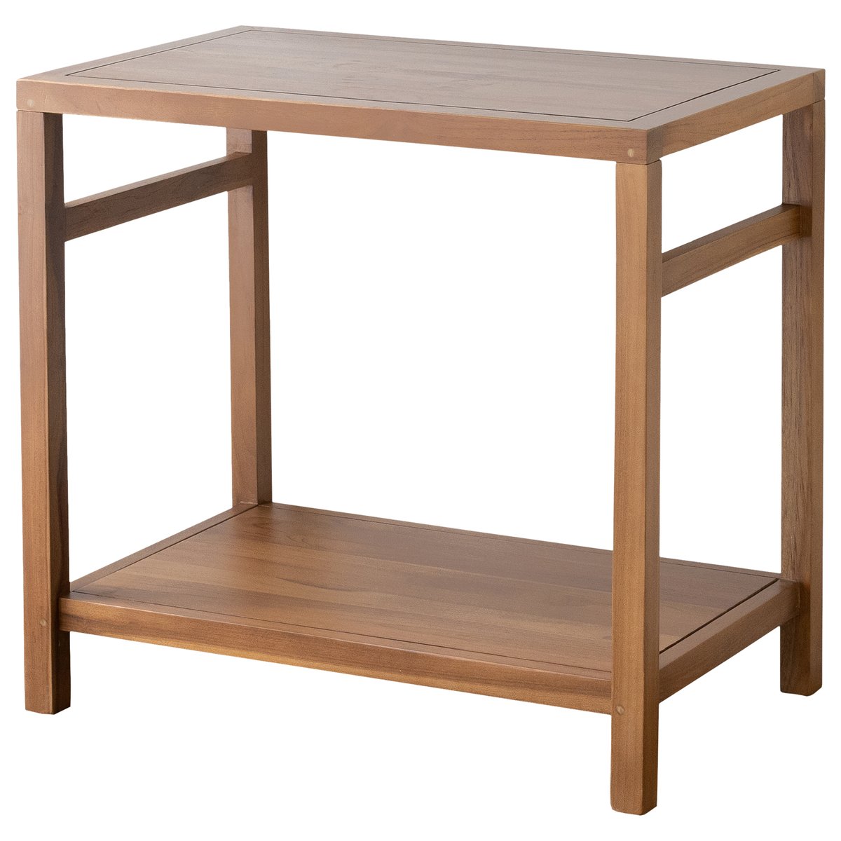 Meuble sous vasque en teck massif Dewi, DEWI bois foncé, HAPPY GARDEN