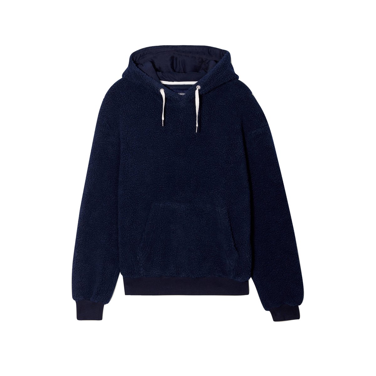 Sweat à capuche sherpa bleu marine, BONOBO