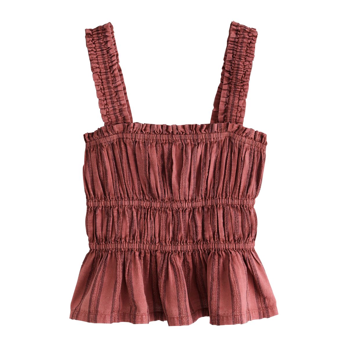 Top transparent rayures marron rouille, NEXT